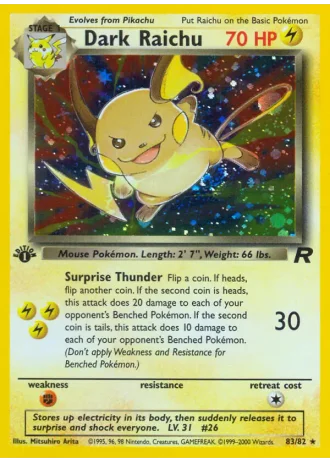 Dark Raichu #83 — Team Rocket