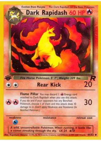 Dark Rapidash (1st Edition) #44/82 — Team Rocket (1st Edition)