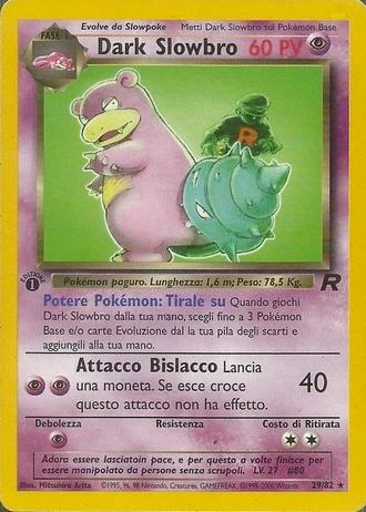 Dark Slowbro (1ª Edizione) #29/82 — Team Rocket (1ª Edizione)