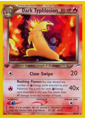 Dark Typhlosion (1st Edition) #10/105 — Neo Destiny (1st Edition)