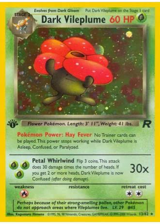 Dark Vileplume (1st Edition) #13/82 — Team Rocket (1st Edition)