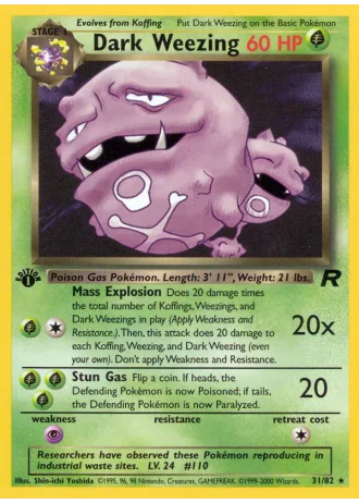 Dark Weezing (1st Edition) #31/82 — Team Rocket (1st Edition)