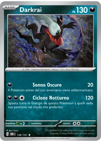 Darkrai #136/197 — Ossidiana Infuocata