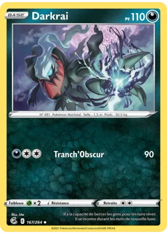 Darkrai #167 — Poing de Fusion