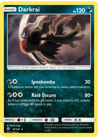 Darkrai #87/147 — Ombre Infuocate