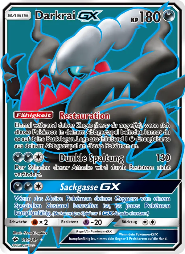 Darkrai GX #139 — Nacht in Flammen