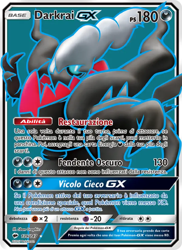 Darkrai GX #139 — Ombre Infuocate
