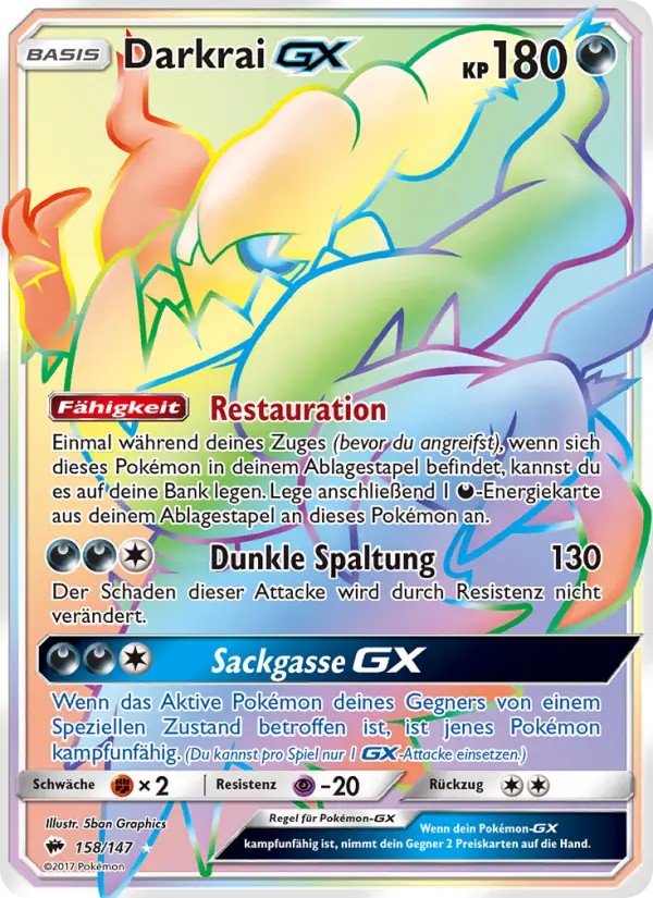 Darkrai GX #158 — Nacht in Flammen