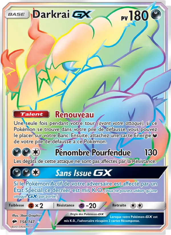 Darkrai GX #158 — Ombres Ardentes