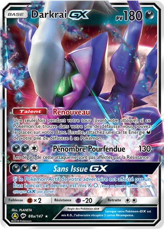 Darkrai GX #88a/147 — Cartes alternatives A jaune