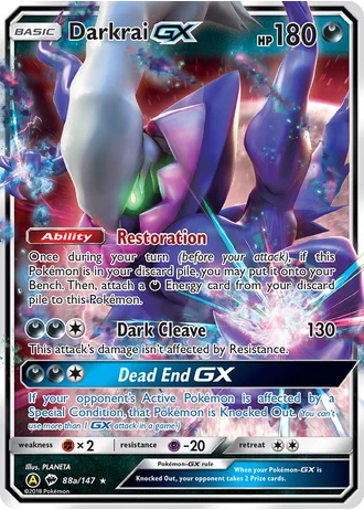 Darkrai GX #88a/147 — Yellow A Alternate