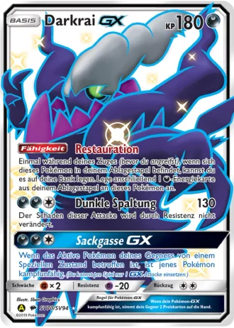 Darkrai GX SV70 — Schillernde Schatzkammer (Verborgenes Schicksal)