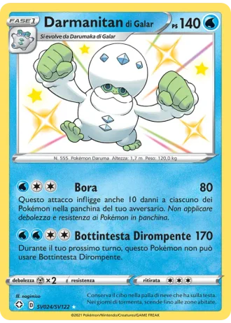 Darmanitan di Galar SV024/122 — Tesoro Cromatico (Destino Splendente)