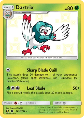 Dartrix SV3/94 — Shiny Vault (Hidden Fates)