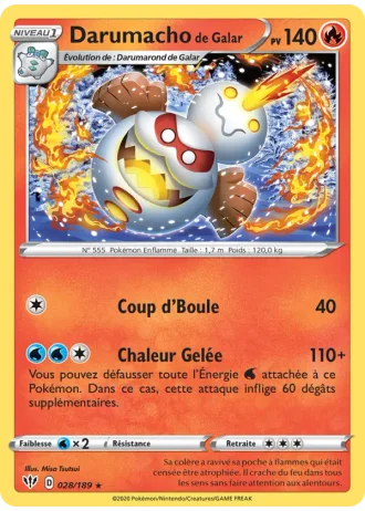 Darumacho de Galar #28/189 — Ténèbres Embrasées