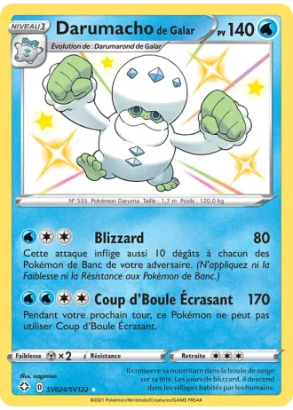Darumacho de Galar SV024/122 — Coffre Chromatique (Destinées Radieuses)