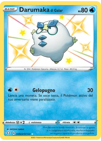 Darumaka di Galar SV023/122 — Tesoro Cromatico (Destino Splendente)