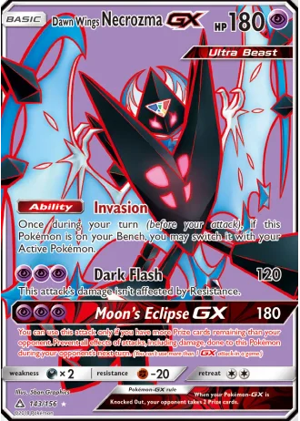 Dawn Wings Necrozma GX #143 — Ultra Prism