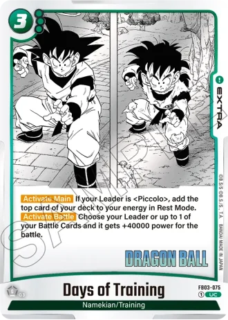 Days of Training SB01-075 — Manga Booster 01 (SB01)