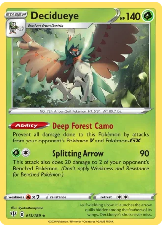 Decidueye #13/189 — Darkness Ablaze