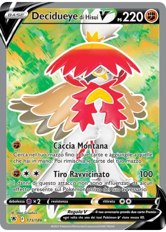 Decidueye di Hisui V #173/189 — Lucentezza Siderale