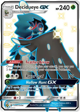 Decidueye GX SV47 — Shiny Vault (Hidden Fates)