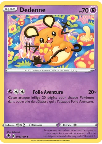 Dedenne #78/189 — Ténèbres Embrasées