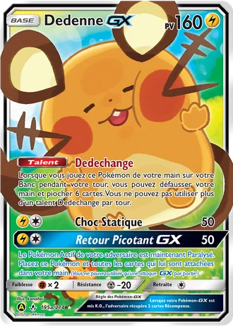 Dedenne GX #195a — Cartes alternatives A jaune