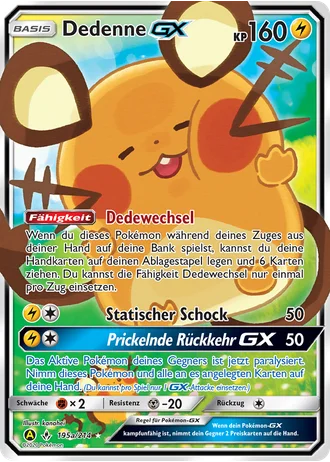 Dedenne GX #195a — Gelbes-A-Alternativkarten