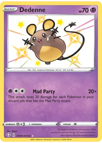Dedenne SV051/122 — Shiny Vault (Shining Fates)