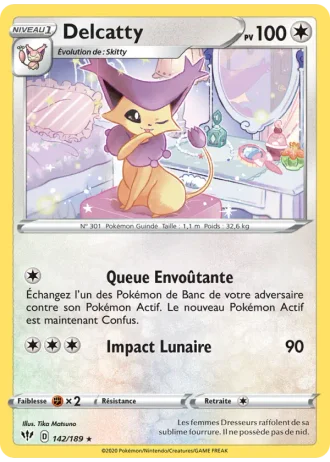 Delcatty #142/189 — Ténèbres Embrasées