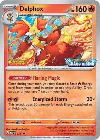 Delphox (STAFF) #074 — MEP Black Star Promos