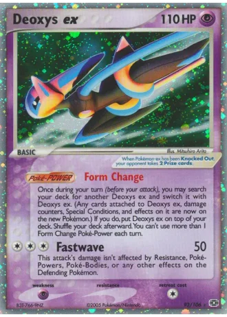 Deoxys ex #93/106 — EX Smeraldo