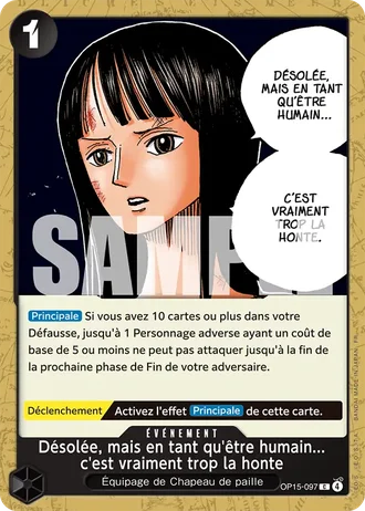 Désolée, mais en tant qu'être humain... c'est vraiment trop la honte (OP15-097) — Aventure sur l'Île de Dieu (OP15-EB04)