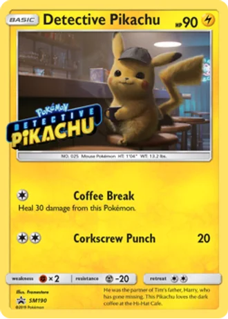 Detective Pikachu SM190 — Sun & Moon Promos