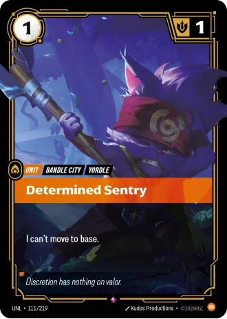Determined Sentry #111/219 — Unleashed