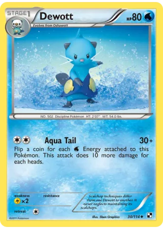Dewott #30/114 — Black & White