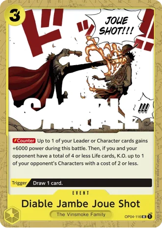 Diable Jambe Joue Shot (OP04-116) — Kingdoms of Intrigue (OP04)