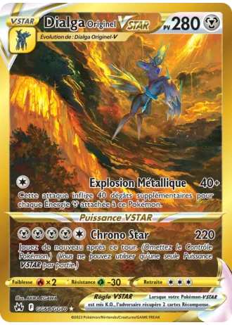 Dialga Originel VSTAR GG68/70 — Galerie de Galar (Zénith Suprême)