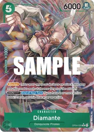 Diamante (OP04-028) (Alternative Art) — Kingdoms of Intrigue (OP04)