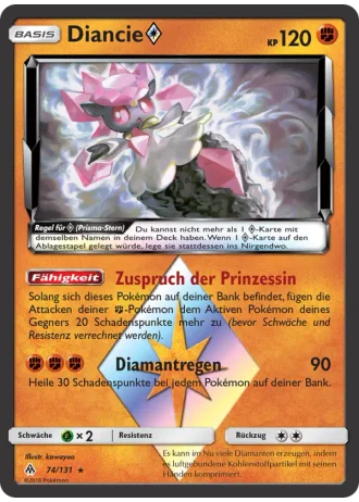 Diancie Prism Star #74/131 — Grauen Der Lichtfinsternis