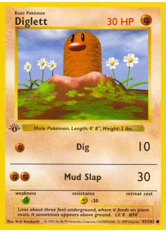 Diglett #47/102 — Base Set