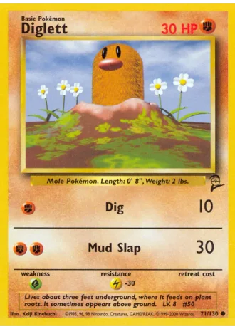 Diglett #71/130 — Base Set 2