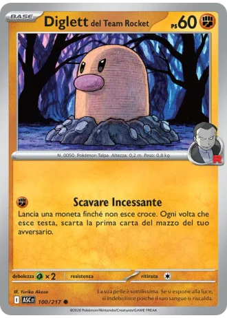 Diglett del Team Rocket #100/217 — Ascesa Eroica