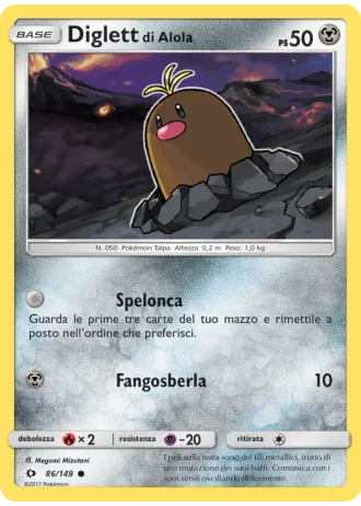 Diglett di Alola #86/149 — Sole e Luna