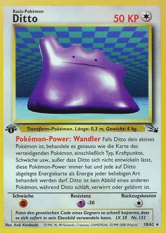 Ditto (1. Edition) #18/62 — Fossil (1. Edition)