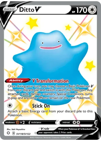 Ditto V SV118/122 — Shiny Vault (Shining Fates)