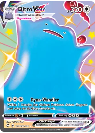 Ditto VMAX SV119/122 — Schillernde Schatzkammer (Glänzendes Schicksal)