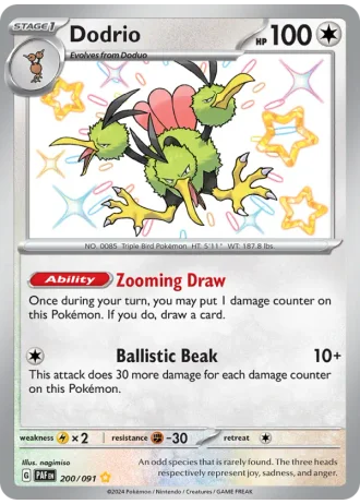 Dodrio #200 — Paldean Fates