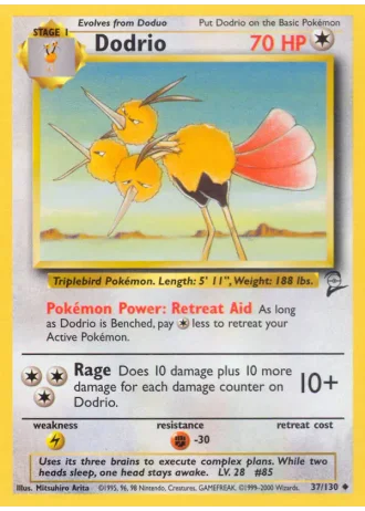 Dodrio #37/130 — Base Set 2